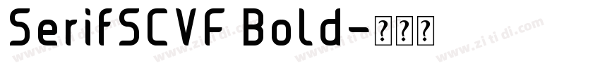 SerifSCVF Bold字体转换